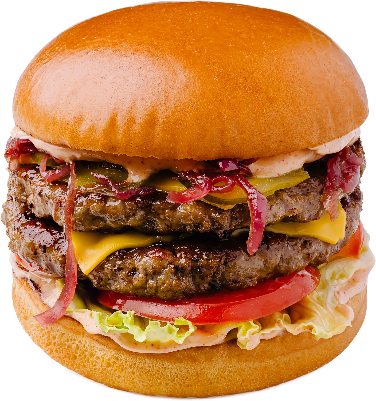 Cheeseburger Dublu Vită-Porc